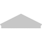 Ekena Millwork Peaked Cap Smooth Architectural PVC Combination Pediment, 58"W x 21-3/8"H x 2-3/4"P (Pitch 6/12) PEDPC058X215PKC00 - alternate 3